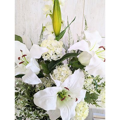 ● カサブランカ 高級 アレンジフラワー (fh-333) 造花 人工 観葉植物 フェイクグリーン 送料無料 94323_2