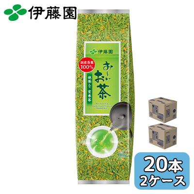 伊藤園 お〜いお茶 抹茶 入り 玄米茶 100g 20本 (10パック×2ケース) 国産茶葉 抹茶 げんまい茶 送料無料 43918
