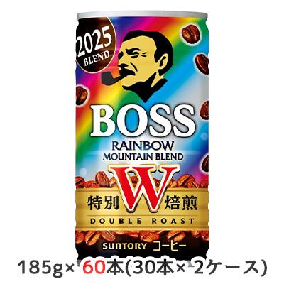 [取寄] サントリー ボス レインボー マウンテン ブレンド 麻雀 デザイン 185g 缶 60本 (30本×2ケース) BOSS レボマン豆 送料無料 48094の通販は