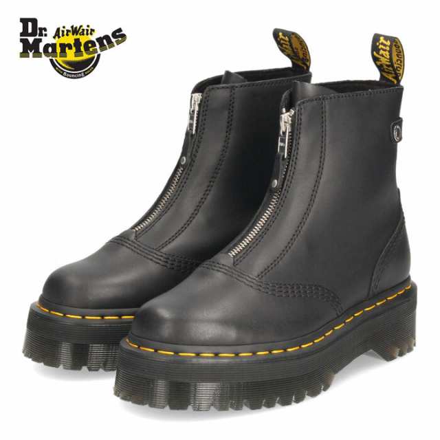 ドクターマーチン レディース ブーツ Dr.Martens JETTA ジップブーツ 厚底 ブラック レザー 27656001 黒 本革 シューズの通販は