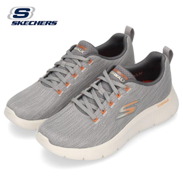 スケッチャーズ スニーカー メンズ GO WALK_FLEX QUOTA 216481-GYOR グレー 靴 シューズ ローカット ...