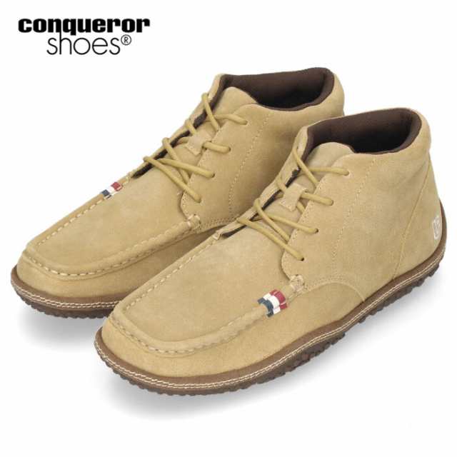 コンカラーシューズ メンズ カジュアルシューズ グレース 711 conqueror shoes GRACE SUEDE トープ スウェード スニーカー モカシン ブー