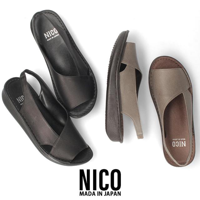 NICO ニコ サンダル レディース コンフォートサンダル 厚底 軽量
