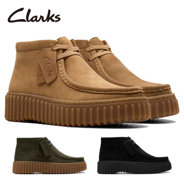 クラークス レディース 厚底 モカシン 軽い レースアップ スエード トーヒルビー モス ブラック ダークグリーン ライトタン Clarks Torhill Moss 26179359 26179356 26179360の通販は