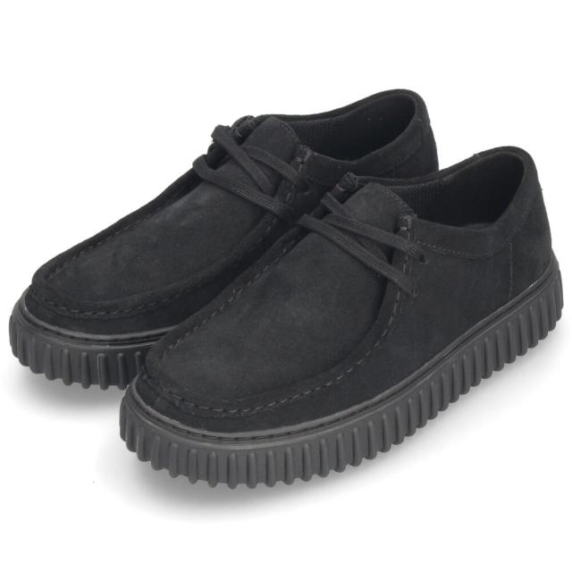 Clarks クラークス レザー スエード スニーカー メンズ Torhill Lo
