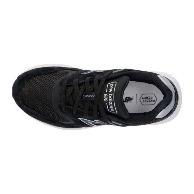 ニューバランス880 レディース スニーカー ウォーキング 幅広 本革 WW880 BK6 2E new balance ブラック 黒 ゆったり 歩きやすい 滑りにくい_4