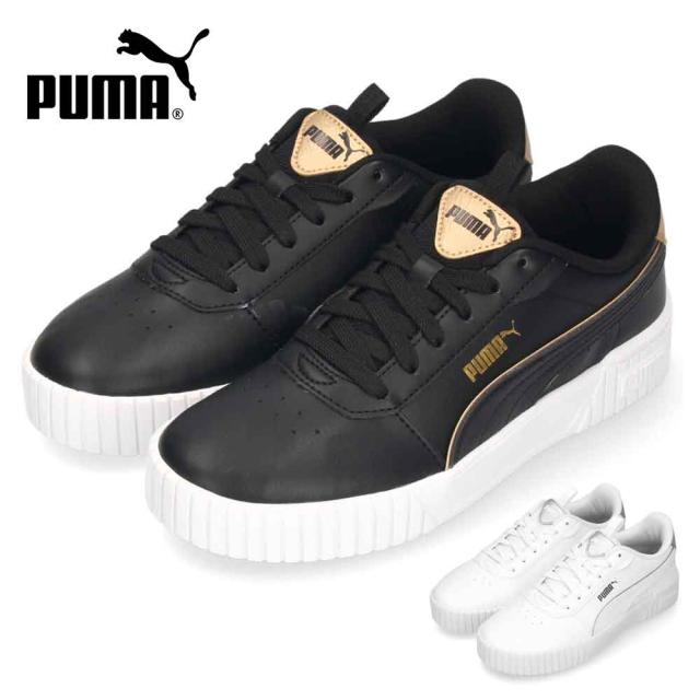 プーマ スニーカー レディース ローカット シューズ キャリーナ 2.0 ポップアップ メタリック PUMA 393214 01 02 黒 ブラック 白 靴の通販は