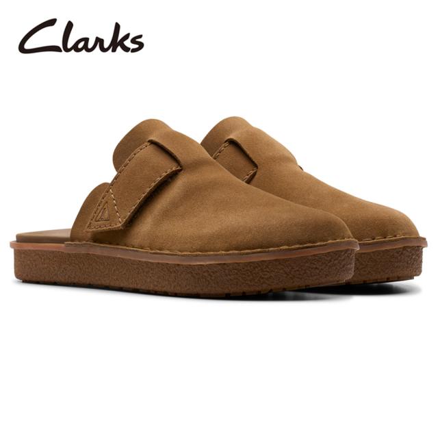 [美品] Clarks レザー　サンダル クラークス メンズ サンダル サボ クロッグ スリッポン レザー