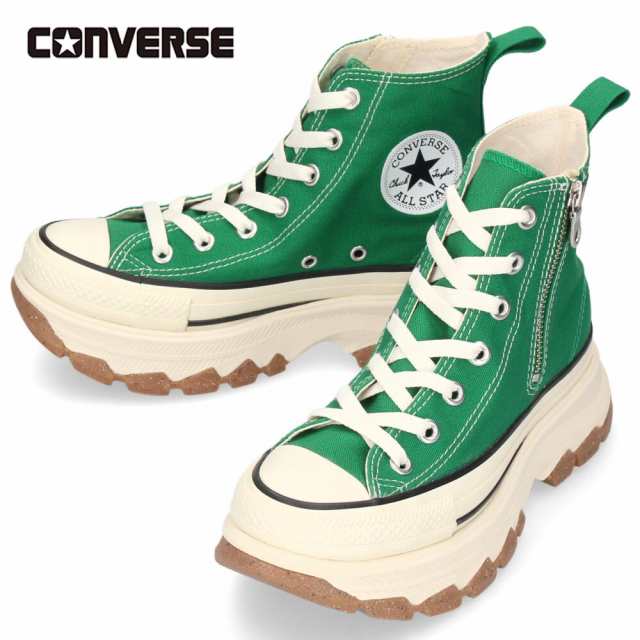 コンバース 厚底 スニーカー レディース オールスター トレックウエーブ Z HI ハイカット グリーン カジュアル シューズ CONVERSE 31310