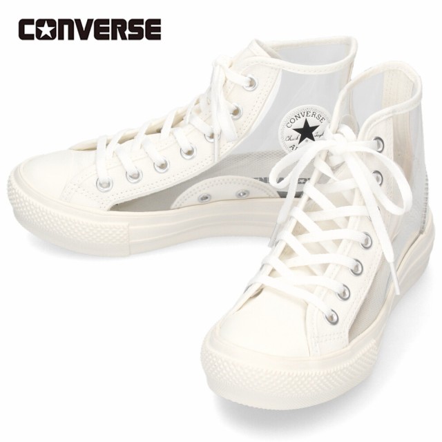 コンバース レディース 厚底 スニーカー オールスター ライト PLTS クリアマテリアル HI ハイカット ホワイト 白 スニーカー CONVERSE 31