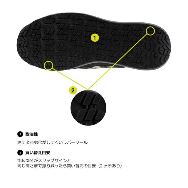安全靴 ミズノ メンズ ベルト ローカット ワーキングシューズ MIZUNO オールマイティ HW ll 22L F1GA2401 ブラック レッド EEE_11