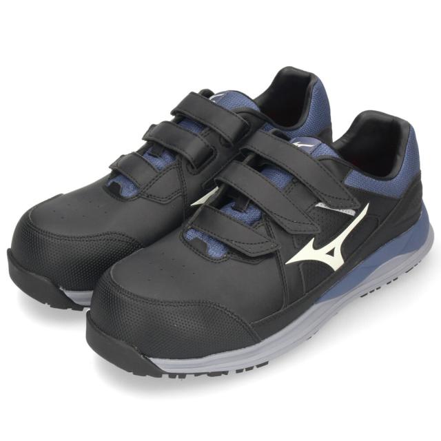 安全靴 ミズノ メンズ ベルト ローカット ワーキングシューズ MIZUNO オールマイティ HW ll 22L F1GA2401 ブラック レッド EEE_2