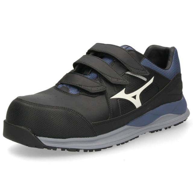 安全靴 ミズノ メンズ ベルト ローカット ワーキングシューズ MIZUNO オールマイティ HW ll 22L F1GA2401 ブラック レッド EEE_4
