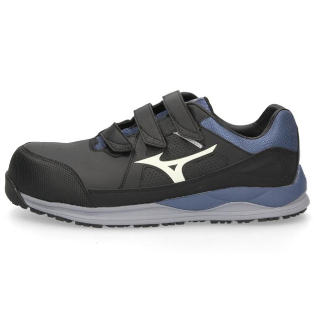 安全靴 ミズノ メンズ ベルト ローカット ワーキングシューズ MIZUNO オールマイティ HW ll 22L F1GA2401 ブラック レッド EEE_5