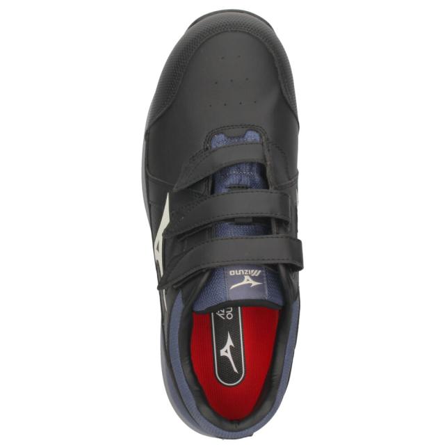 安全靴 ミズノ メンズ ベルト ローカット ワーキングシューズ MIZUNO オールマイティ HW ll 22L F1GA2401 ブラック レッド EEE_7