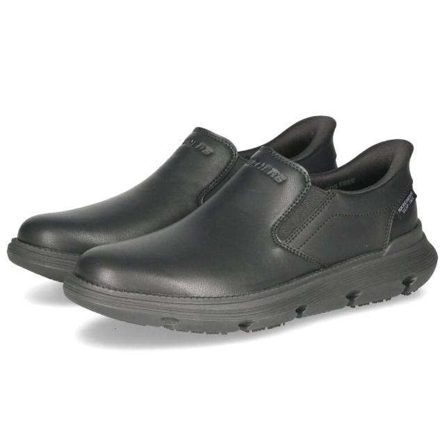 スケッチャーズ スリップインズ メンズ ガルザ スニーカー ビジネスシューズ カジュアル スリッポン ワーク スリップレジスタント SKECHERS Slip-ins 200315 ブラック 黒 軽量 走れる 仕事 本革 Parade限定商品_3