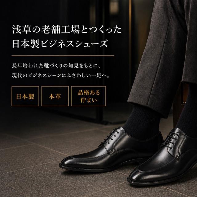 ビジネスシューズ 本革 メンズ 紳士靴 日本製 靴 ストレートチップ Uチップ 内羽根 外羽根 3E 幅広 撥水 牛革 通勤 冠婚葬祭 就活 フォーマル Parade パレード 22001 22002_1