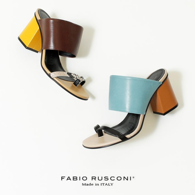 ファビオルスコーニ FABIO RUSUCONI GISSOFILA オープントゥヒール