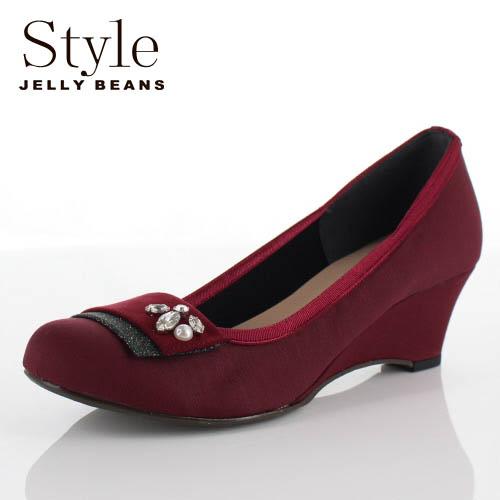 Style Jelly Beans ジェリービーンズ 靴 9493 ラウンドトゥ パンプス ビジュー ウェッジヒール ワイン レッド 赤 レディース セールの通販はau Pay マーケット Parade ワシントン靴店