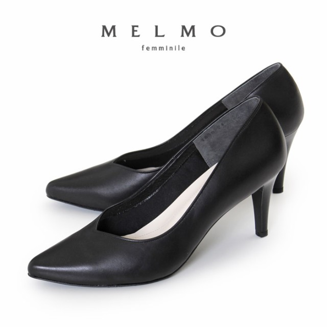 MELMO 靴 メルモ パンプス 7638 B フォーマル ハイヒール 本革 ...