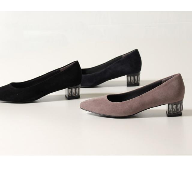 Bigsaleクーポン対象 Unity 靴 ユニティ 本革 スエード 太ヒール ビジュー パンプス 7843 チャンキーヒール ポインテッドトゥ レディの通販はau Pay マーケット Parade ワシントン靴店