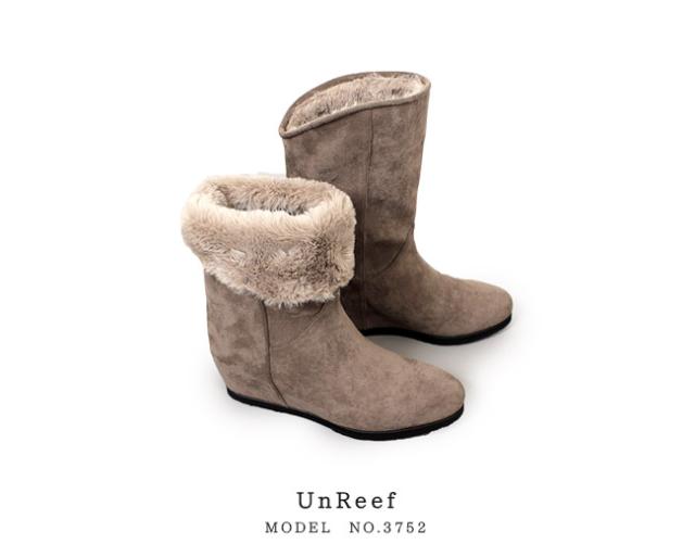 Unreef 靴 アンリーフ 3752 ロングブーツ レディース スエード インヒール 6cm アーモンドトゥ ボア ファー 2way ミドルブーツ ウエッジの通販はau Pay マーケット Parade ワシントン靴店