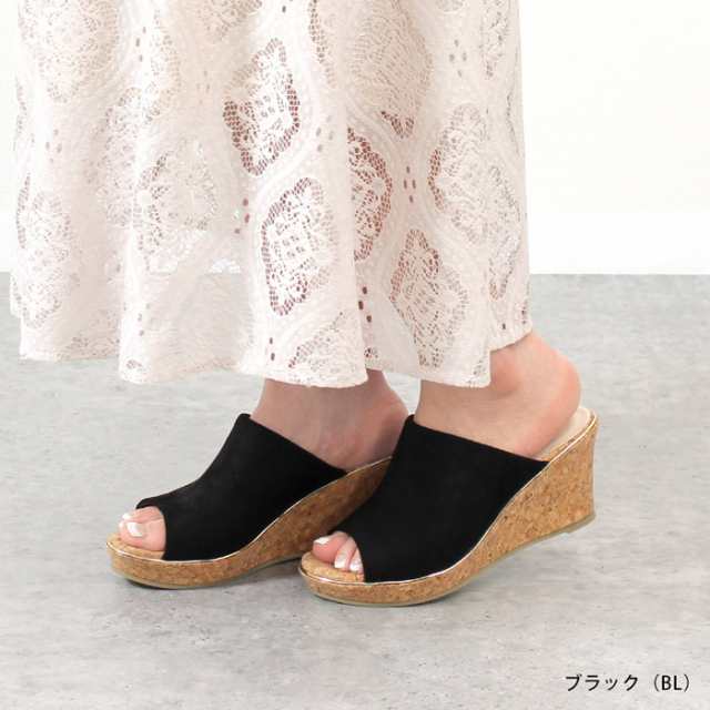 サンダル レディース つっかけ 厚底 クッション ウェッジソール