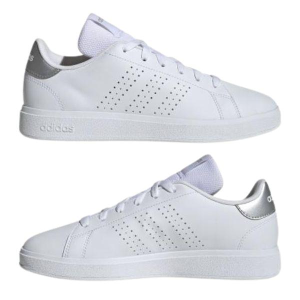 アディダス スニーカー レディース 靴 白 ホワイト 銀色 シルバー 軽量