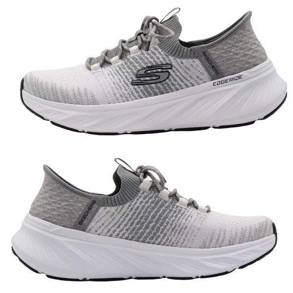 スケッチャーズ スニーカー メンズ スリッポン ウォーキングシューズ ランニング 運動 靴 黒 ブラック グレー 軽量 軽い 人気 履きやすい クッション 通学 通勤 手を使わずに履ける スリッピンズ SKECHERS エッジライド - レイゴ 232932
