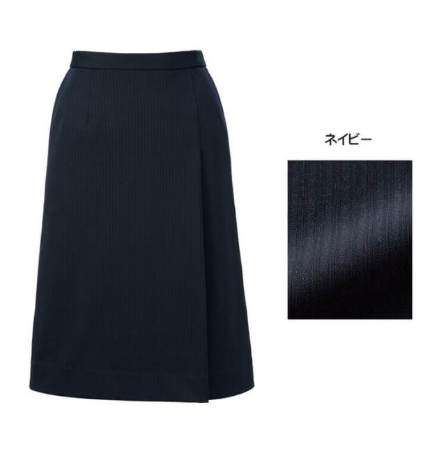 事務服 制服 BONOFFICE ボンオフィス プリーツスカート ロング丈 AS2340 A222シリーズ シャドーストライプニット ボンマックス サイズ17号・19号