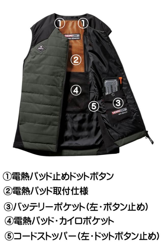 VURTLEバッテリー&サーモクラフトセット BURTLE 「送料無料」「BURTLE(バートル)」サーモクラフト電熱