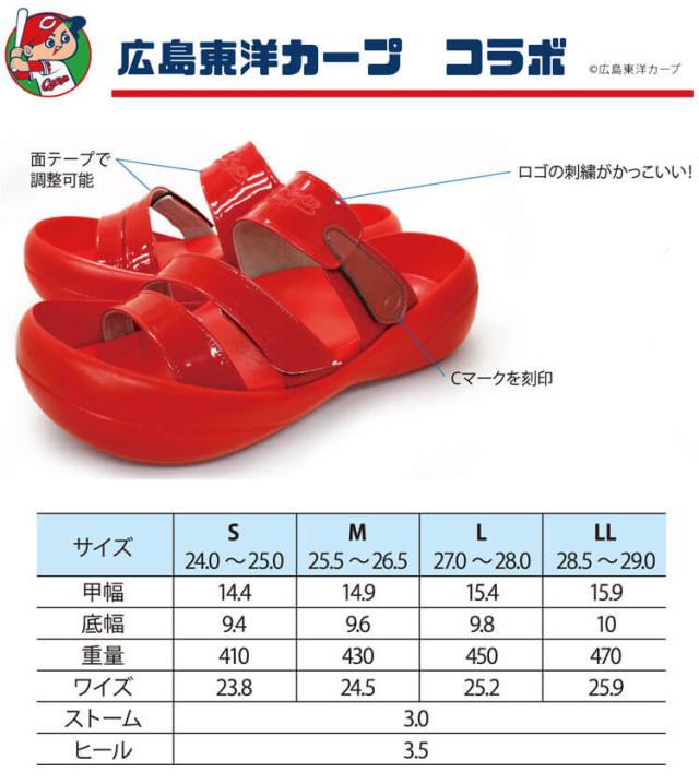 リゲッタカヌー RegettaCanoe 広島東洋カープ二人三脚 BCBF5137HC 労働者階級ベースボール12野球クラブ ベースボールご覧なさる サンダル 家庭用スリッパ メンズ
