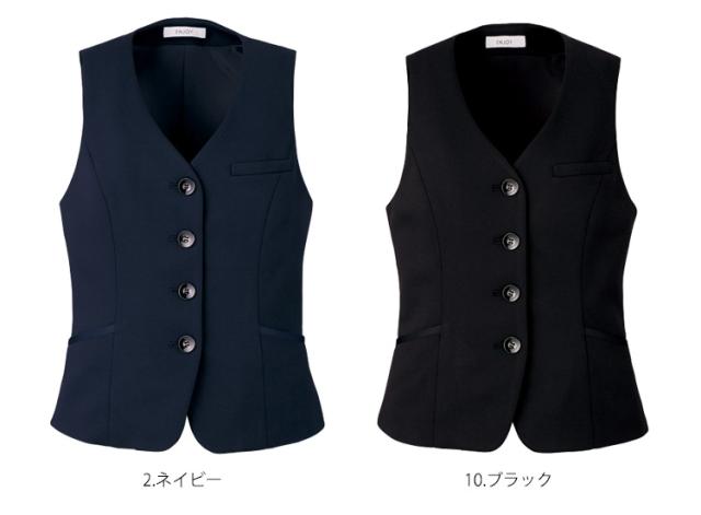 事務服 制服 ENJOY エンジョイ ベスト EAV792  大きいサイズ19号 ストレッチニットカルゼ　カーシーカシマ_1