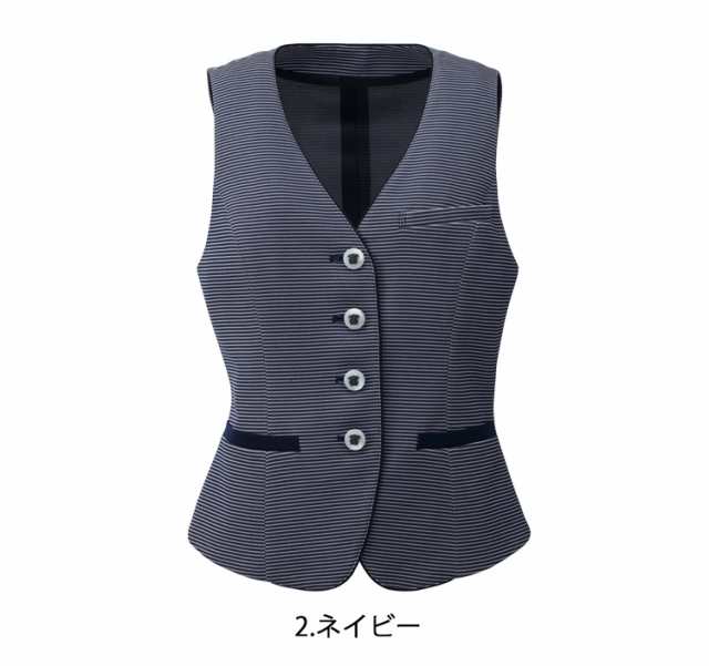 事務服 制服 Enjoy エンジョイ カーシーカシマ 春夏 ベスト Esv619 大きいサイズ19号 マリンボーダーニットの通販はau Pay マーケット ミチオショップ