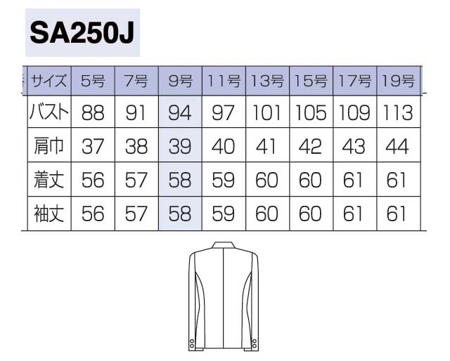 事務服 制服 セレクトステージ 神馬本店 ジャケット SA250J 17号・19号_5