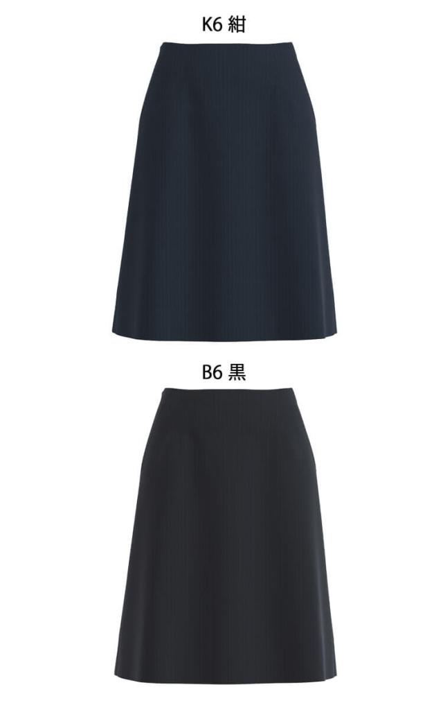 オフィス 事務服 制服 受付 SERVO サーヴォ GROW (グロウ) Aラインスカート GSKL-2259 ベルベット・ストライプ_1