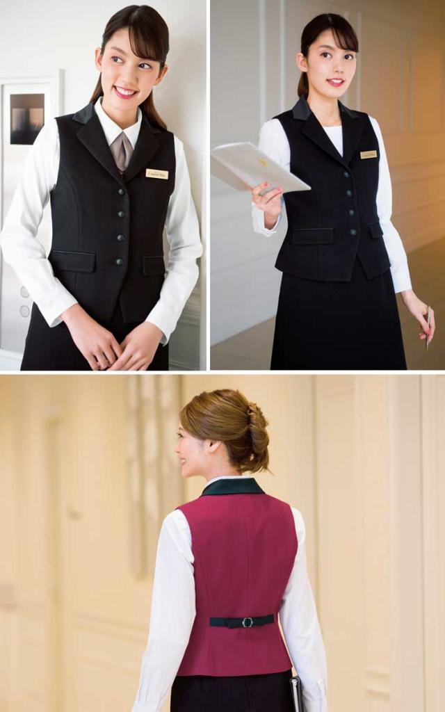 おもてなし制服 受付 ハネクトーンベスト 9760 ラッセルニット_3