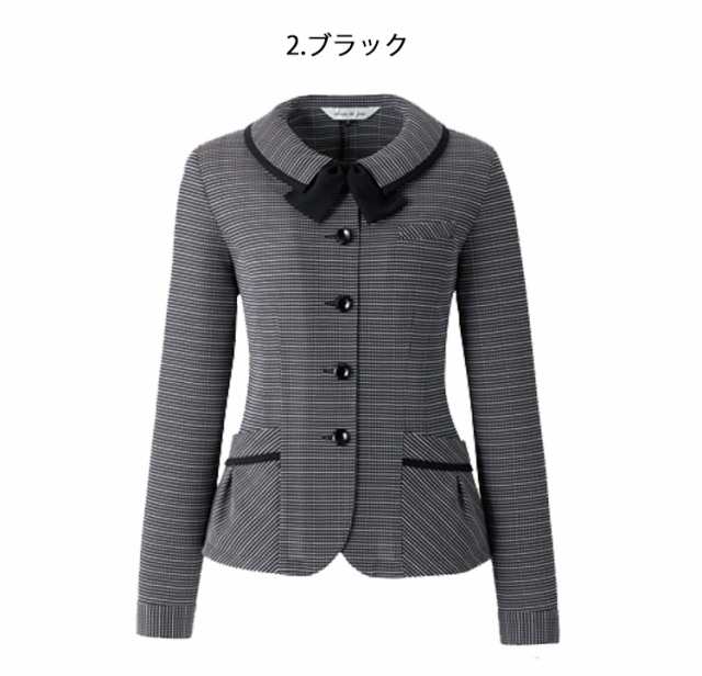 事務服 制服 en joie アンジョア 長袖オーバーブラウス(リボン付) 26505 大きいサイズ17号・19号 ｜au PAY マーケット