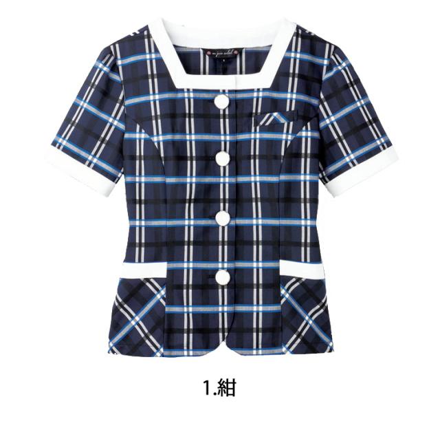 新品 タグ付き 事務服 制服 en joie アンジョア プルオーバー 17号 事務服 制服 en joie アンジョア プルオーバートップス 41690