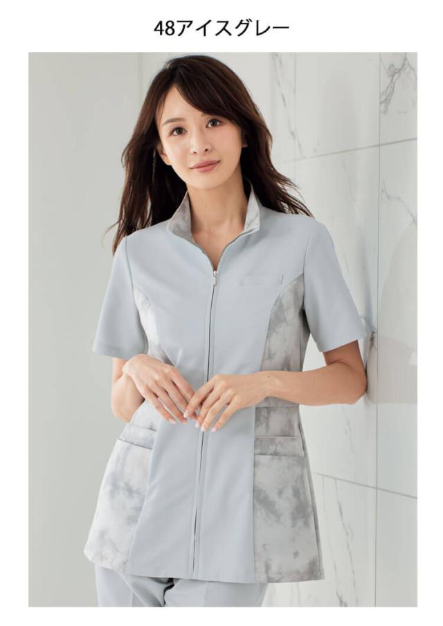 クリニック 施術 受付 美容医療 サロン 制服 ユニフォーム en joie アンジョア チュニックジャケット 42106 ロイヤリティスタイル_1