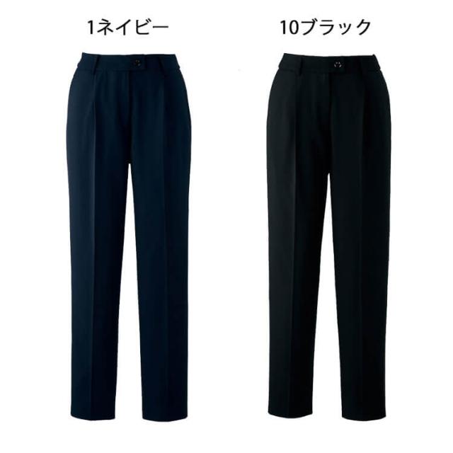 事務服 制服 受付 サロン ユニフォーム en joie アンジョア テーパード パンツ 72093