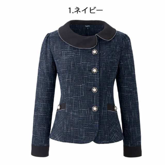 事務服 制服 オフィス 接客 受付 en joie アンジョア ジャケット 82040 サイズ17号・19号 ユニバースシリーズの通販はau PAY  マーケット ミチオショップ au PAY マーケット－通販サイト