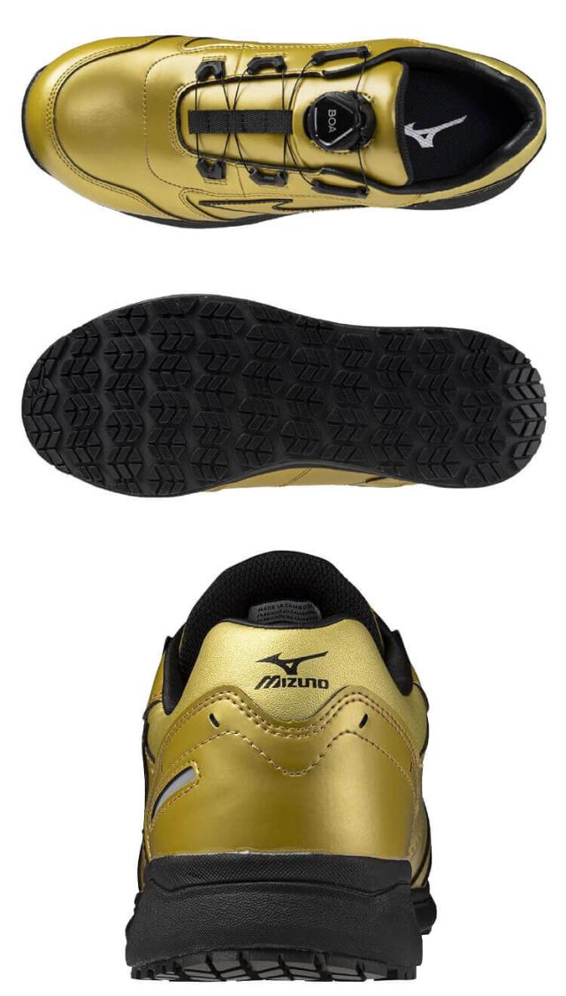 [ミズノ] 安全靴 プロテクティブスニーカー 26.5 ブラック×ゴールド ミズノ プロテクティブスニーカー ALMIGHTY ブラック×ゴールド