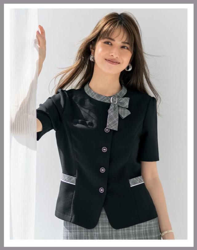 事務服 制服 セロリー seleryオーバーブラウス S-51380 S-51381 エレガンスシャドー_4