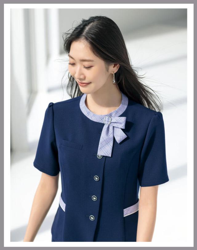 事務服 制服 セロリー seleryオーバーブラウス S-51380 S-51381 エレガンスシャドー_5