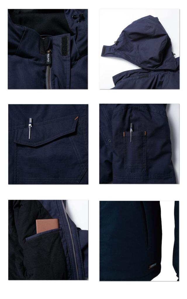 防寒服 桑和 SOWA 防寒ブルゾン 6004-00 作業服 秋冬 G.GROUND ジーグランド サイズ6L_4