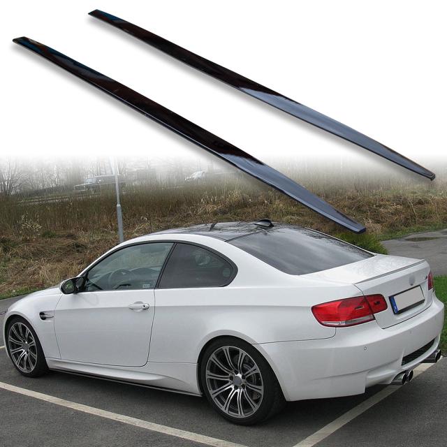 [FYRALIP] サイドエクステンション スポイラー アンダーフラップ BMW用 M3 E92 E93モデル用 2007-2013 PU製 左右セット 艶あり黒 ブラック塗装の通販は