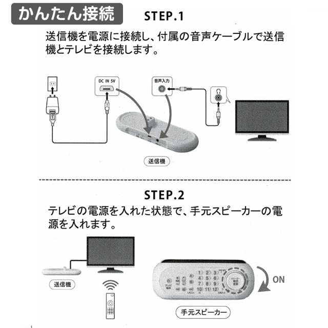 最新型 クリアボイス機能付き リモコン付き手元TVスピーカー ワイヤレス 充電式 テレビ スピーカー 手元 ステレオ サイエルインターナショナル 型番:SLI-TS03_9