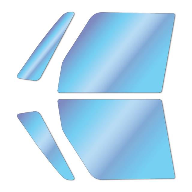 遮熱機能付 オーロラフィルム(発色タイプ) 透過率81％ ニッサン デイズルークス (B21) カット済みカーフィルム フロントドアセット オーロラタイプ ゴーストタイプ ホログラフィック カメレオンフィルム