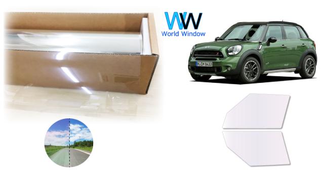 断熱機能付 オーロラフィルム(サイレントタイプ) 透過率85％ MINI (ミニ) クロスオーバー R60 (R60 ZA16/ZB16/XD16/XD20F/XD20A/ZC16/ZC16A/ZB20/XDJCW) カット済みカーフィルム フロントドアセット